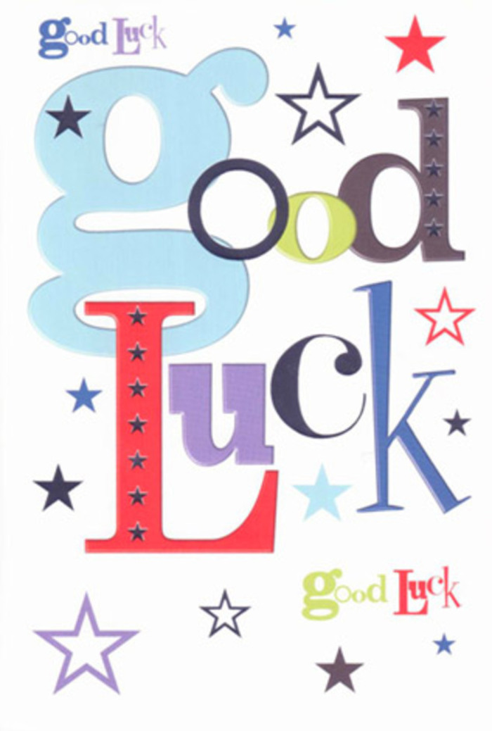 There's a delightfully exuberant quality to this luck-themed card-its dynamic arrangement a true visual celebration, as lively as a local festival or market day in Brent. Every letter pops with personality: wide pastel blues, graceful blacks, spirited reds, and cheery greens, each one accompanied by starbursts that leap across the pristine white surface. The playful composition breathes like the open spaces of King Edward VII Park, inviting you into a moment of cheer and unwavering belief. Ample white space surrounds the central wish, letting every hue stand proud yet connected-a contemporary yet heartfelt ode to encouragement, crafted with the same attention to detail as a bespoke arrangement from Brent Florist. The quality cardstock's pleasantly smooth finish gives a sensory reminder of Brent's steadfast community support; it's a piece meant to be held and cherished as a talisman of hope for those embarking on new adventures, from Wembley Stadium to the vibrant streets of Neasden. With its warm energy and inviting design, the card radiates the shared optimism at the heart of every celebration in Brent.